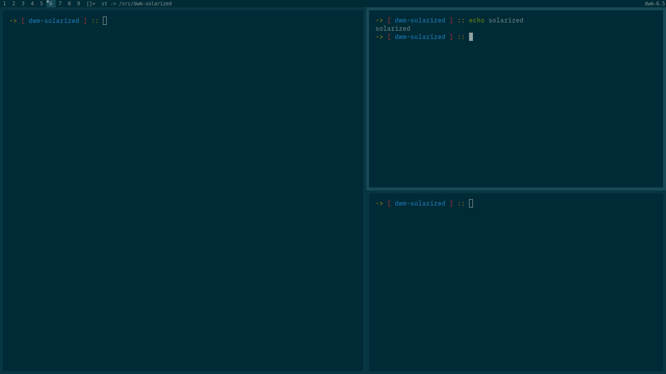 dwm-solarized screenshot