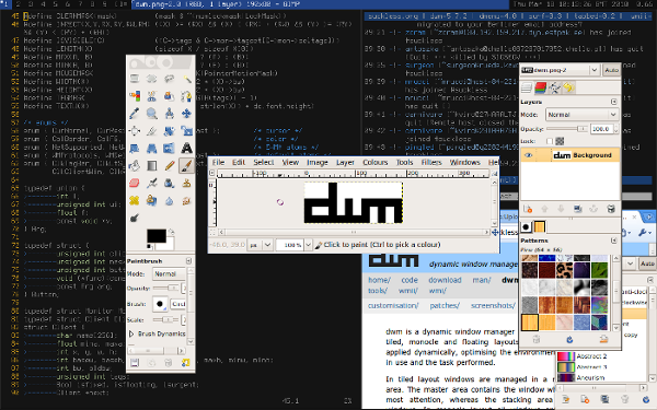 dwm linux desktop